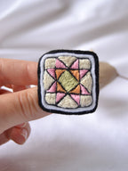 Spilla ricamata - Patchwork