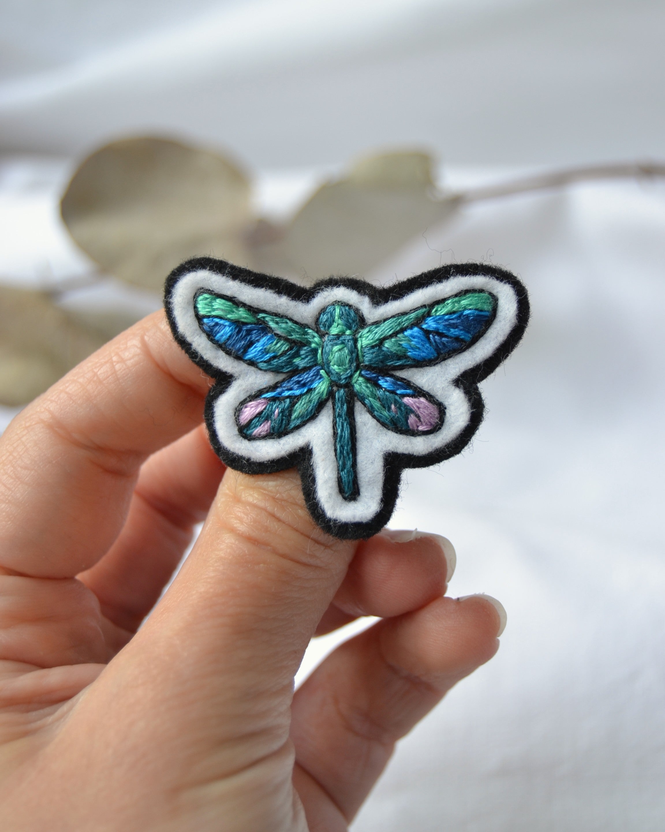 Spilla Ricamata - Libellula