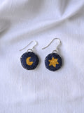 Orecchini Ricamati - Luna e Stella